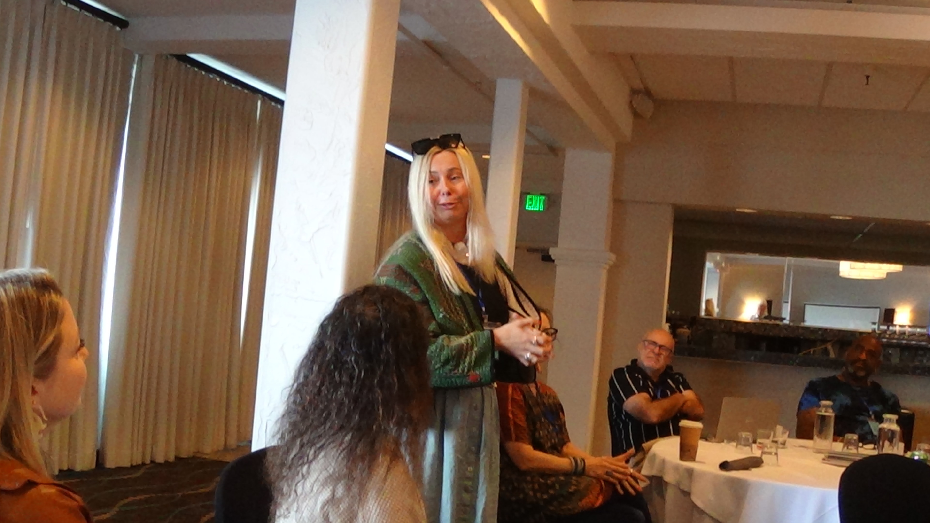 Speaker at the Gathering table